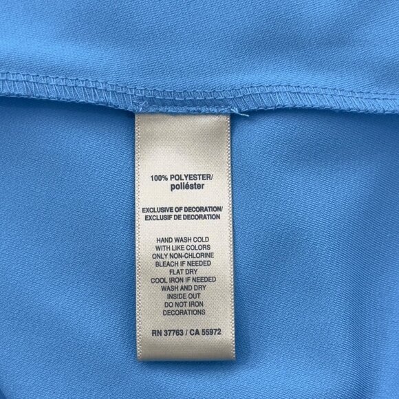 Rafaella Womens Silver Beaded Tunic Top SZ XL Blue Stretch Polyester V-Neck - Picture 3 of 13